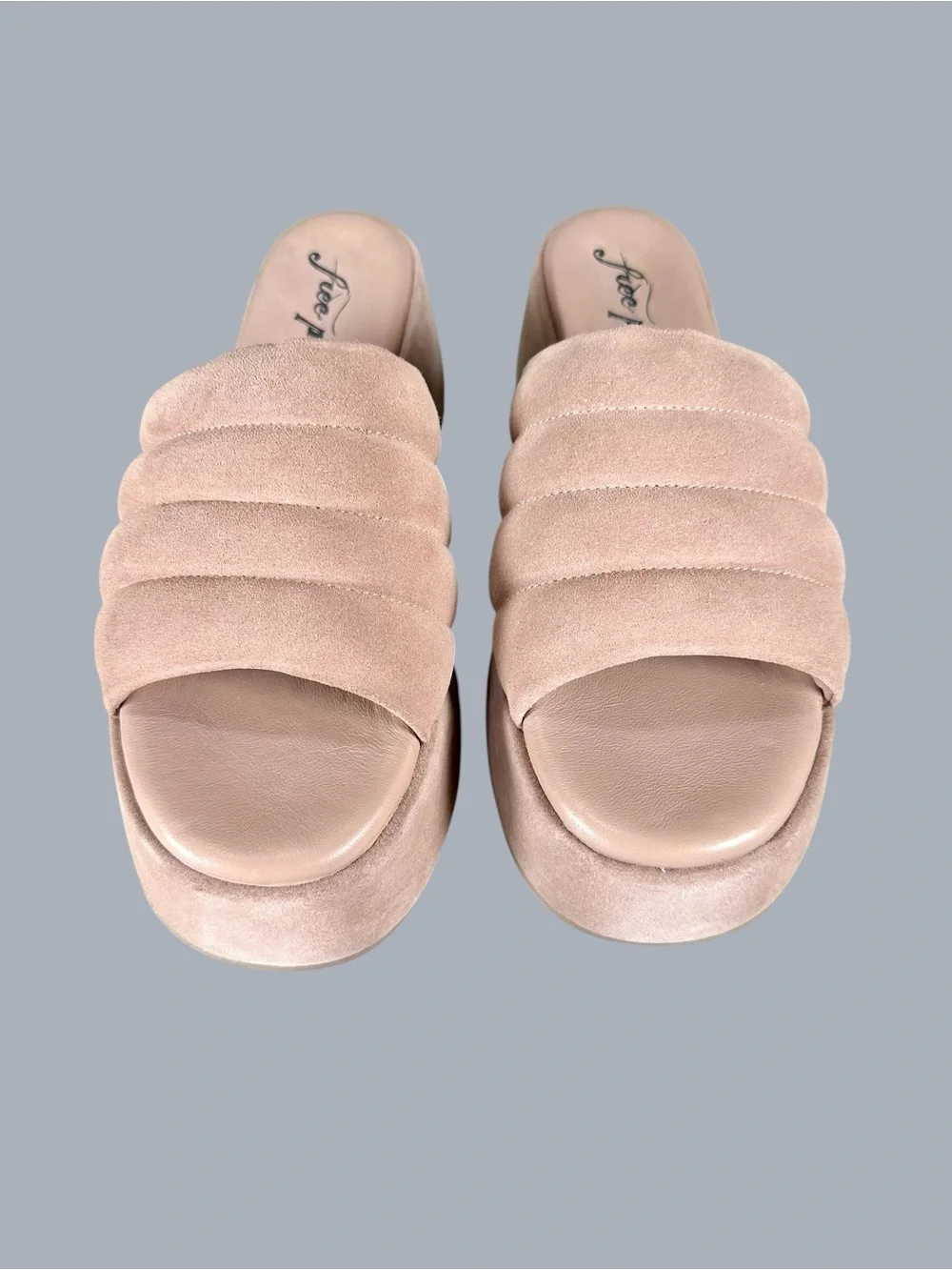 NWT Free People women’s Almost Paradise Platform Slide Sandals US9